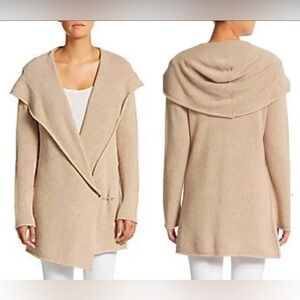Vince Sophie Yak Wool Safety Pin Shawl Collar Cardigan